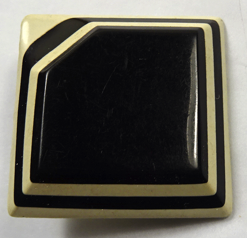 Large black and white Art Deco laminated square