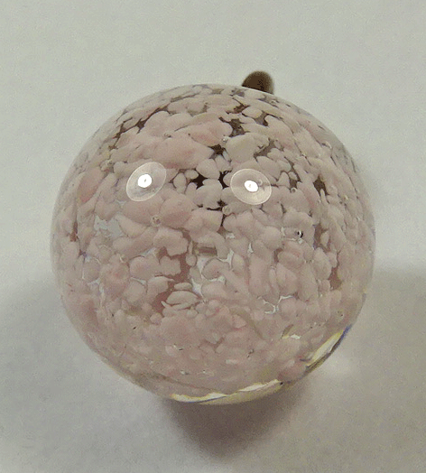 Pale pink speckled glass ball buttons