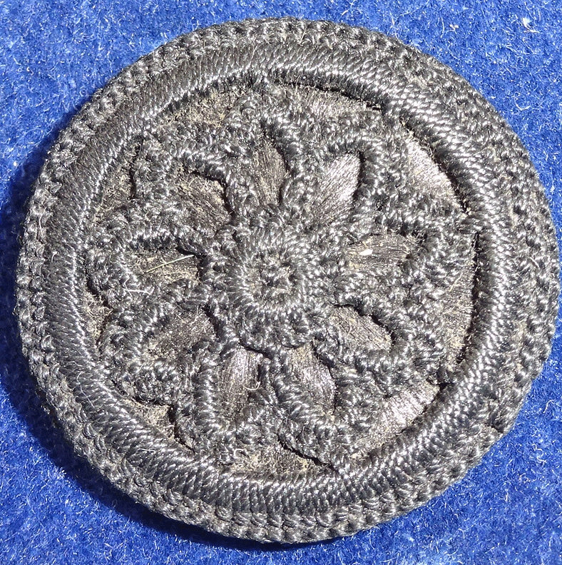 Black crochet over black wound floss