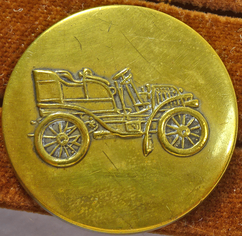 Large brass motor car