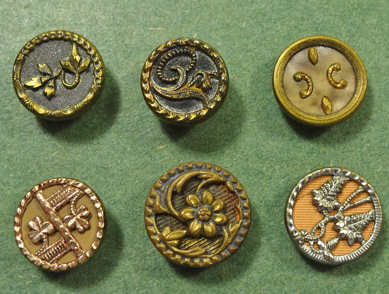 Set of 6 Austrian tinies, floral designs