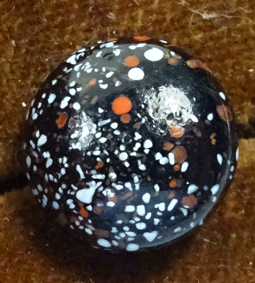 Speckled glass waistcoat buttons
