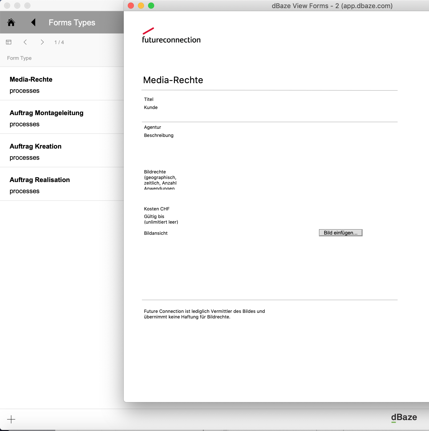 Mit dem Formularmodul lassen sich firmenspezifische Anforderungen relativ einfach integrieren.