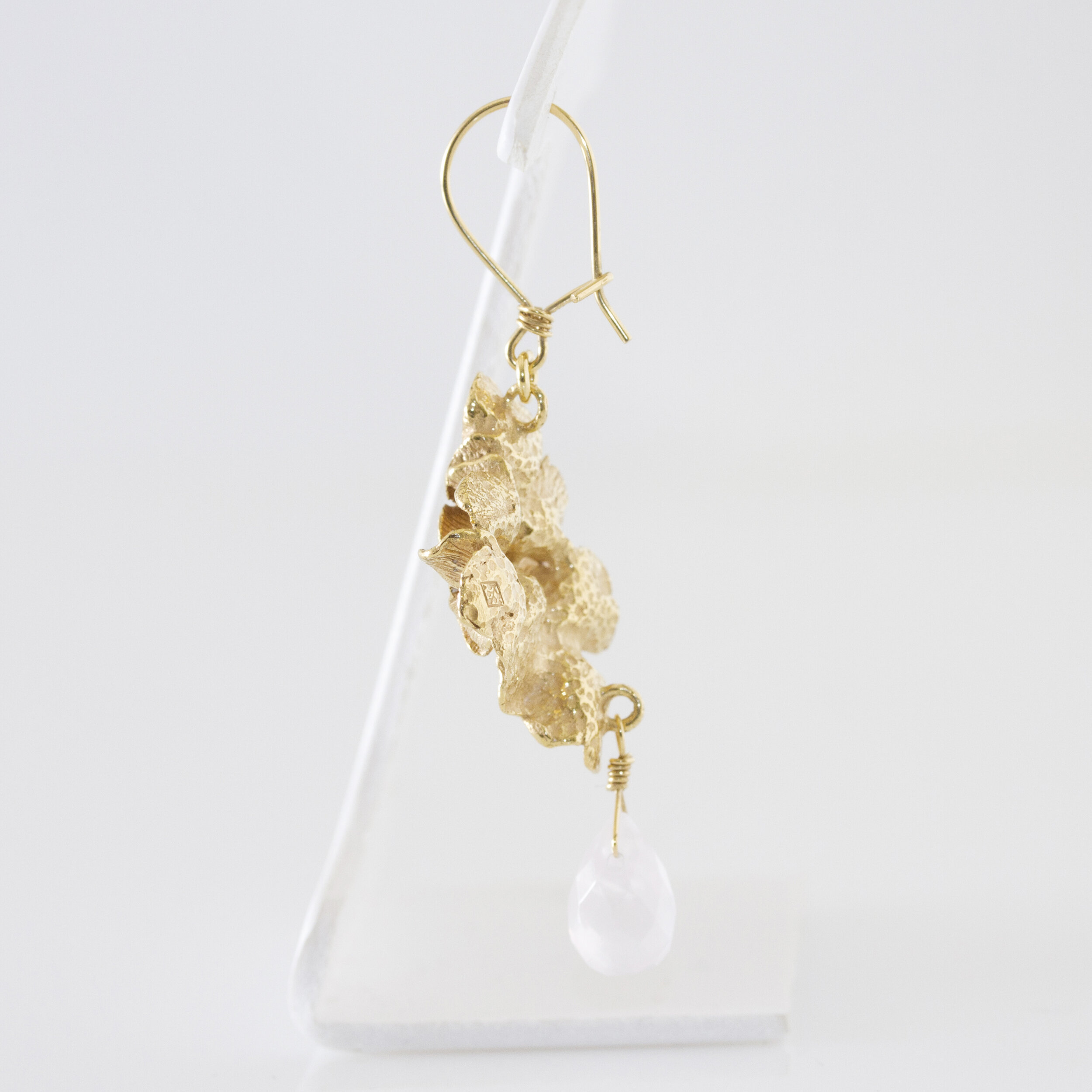 Boucles d'oreilles hortensia créateur fait main