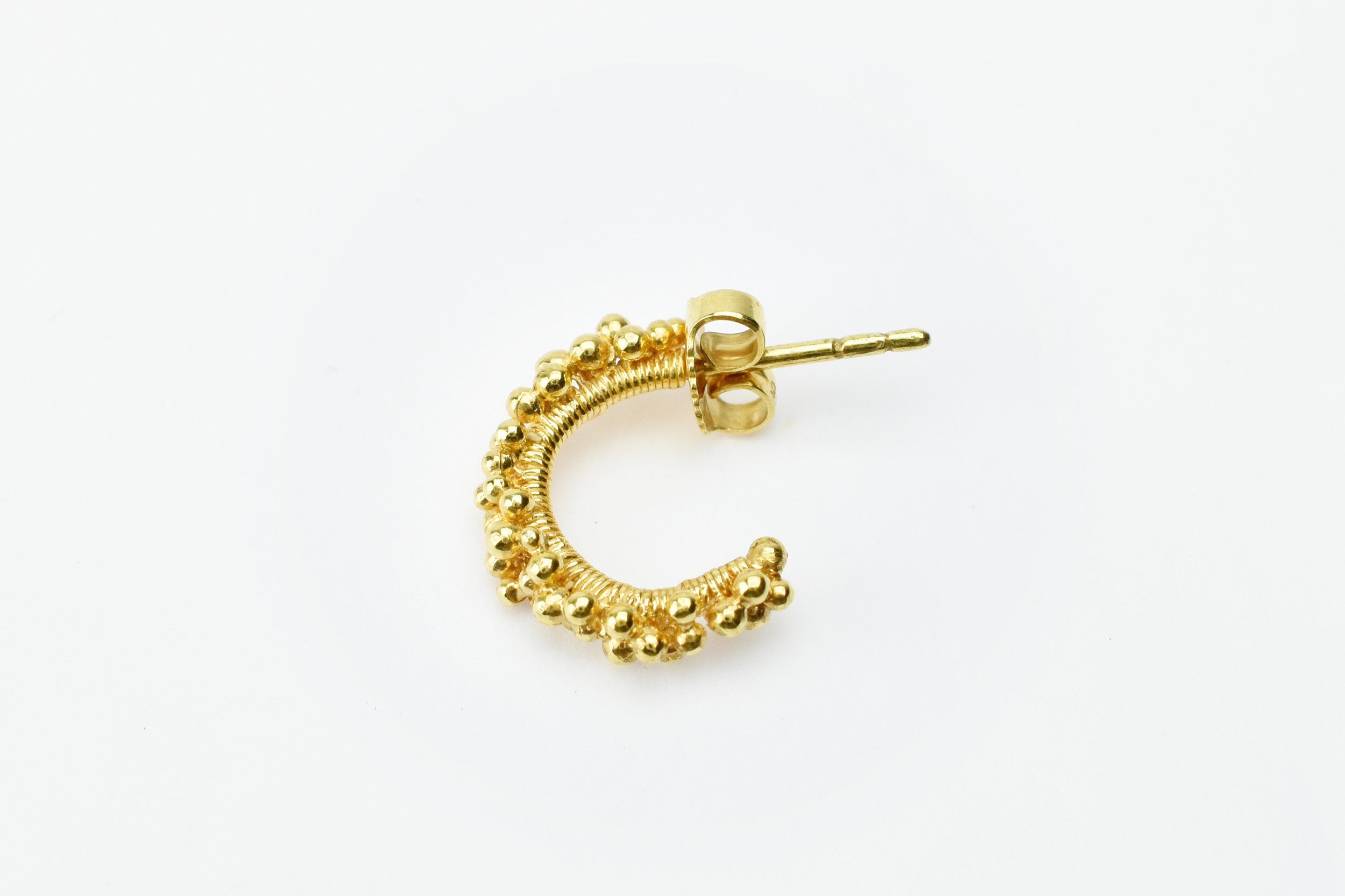Boucles d'oreilles Fleurs Couronne demi-cercle fait main