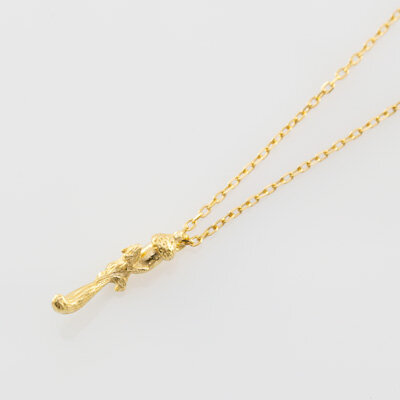 Collier écureuil simple or 18 carats ( or jaune, or gris, or blanc, or rose), argent 925 massif, vermeil (plaqué or) pour femmes