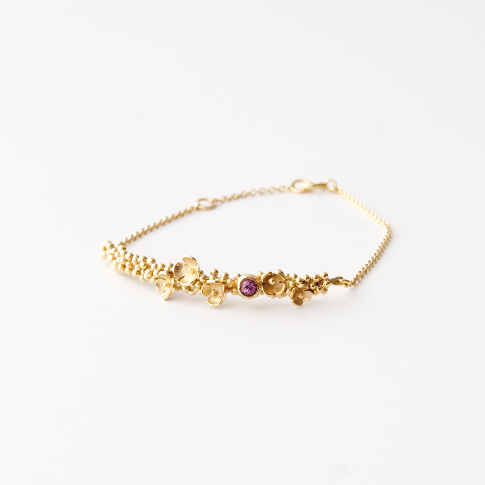Bracelet Fleurs Couronne or 18 carats ( or jaune, or gris, or blanc, or rose), argent 925 massif, vermeil (plaqué or) pour femmes