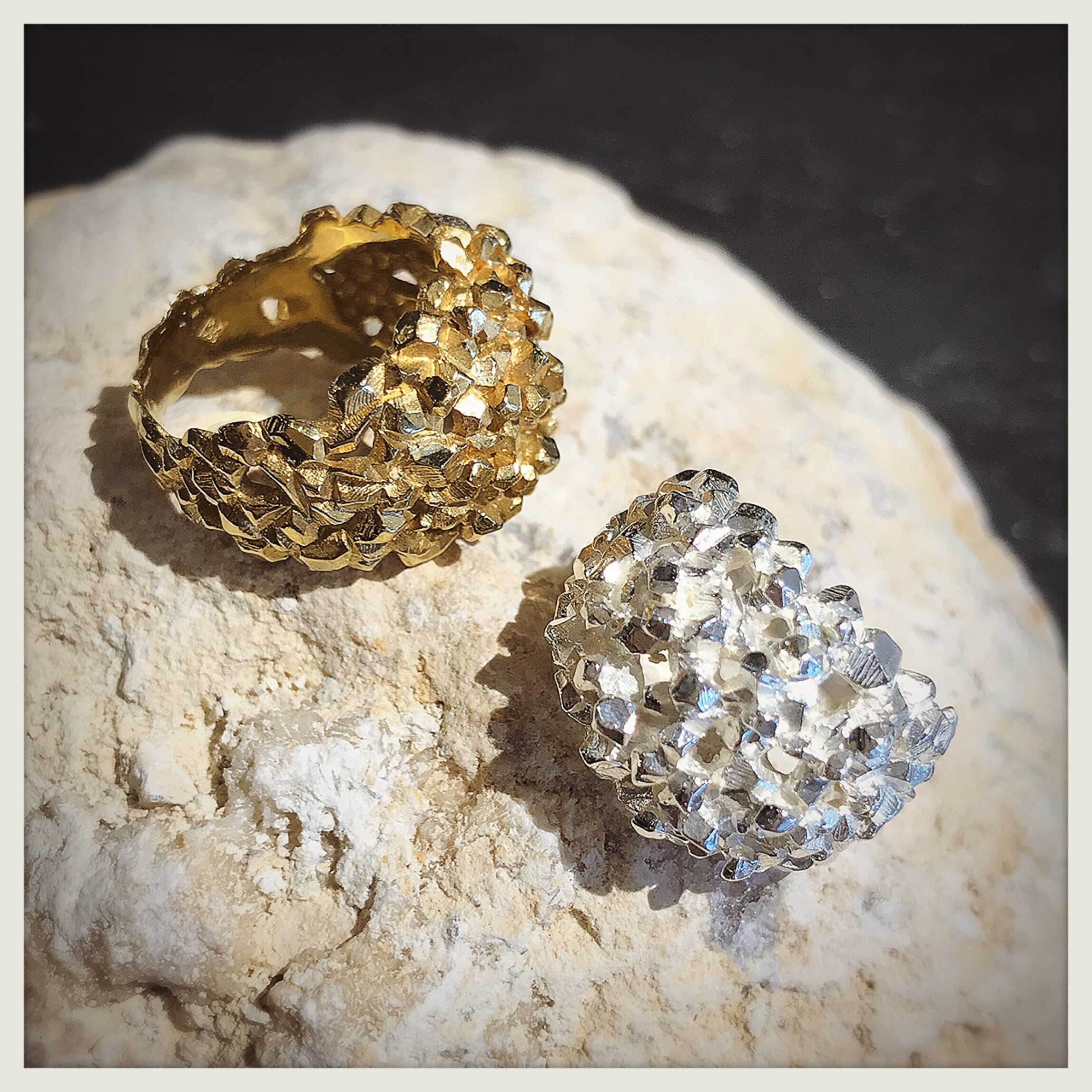 Bague pépite d'or or 18 carats ( or jaune, or gris, or blanc, or rose), argent 925 massif, vermeil (plaqué or) pour femmes