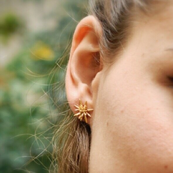 Boucles D'oreilles étoiles Dorées - Chaîne Longue 6,5 Cm, Style Bohème Et Minimaliste
