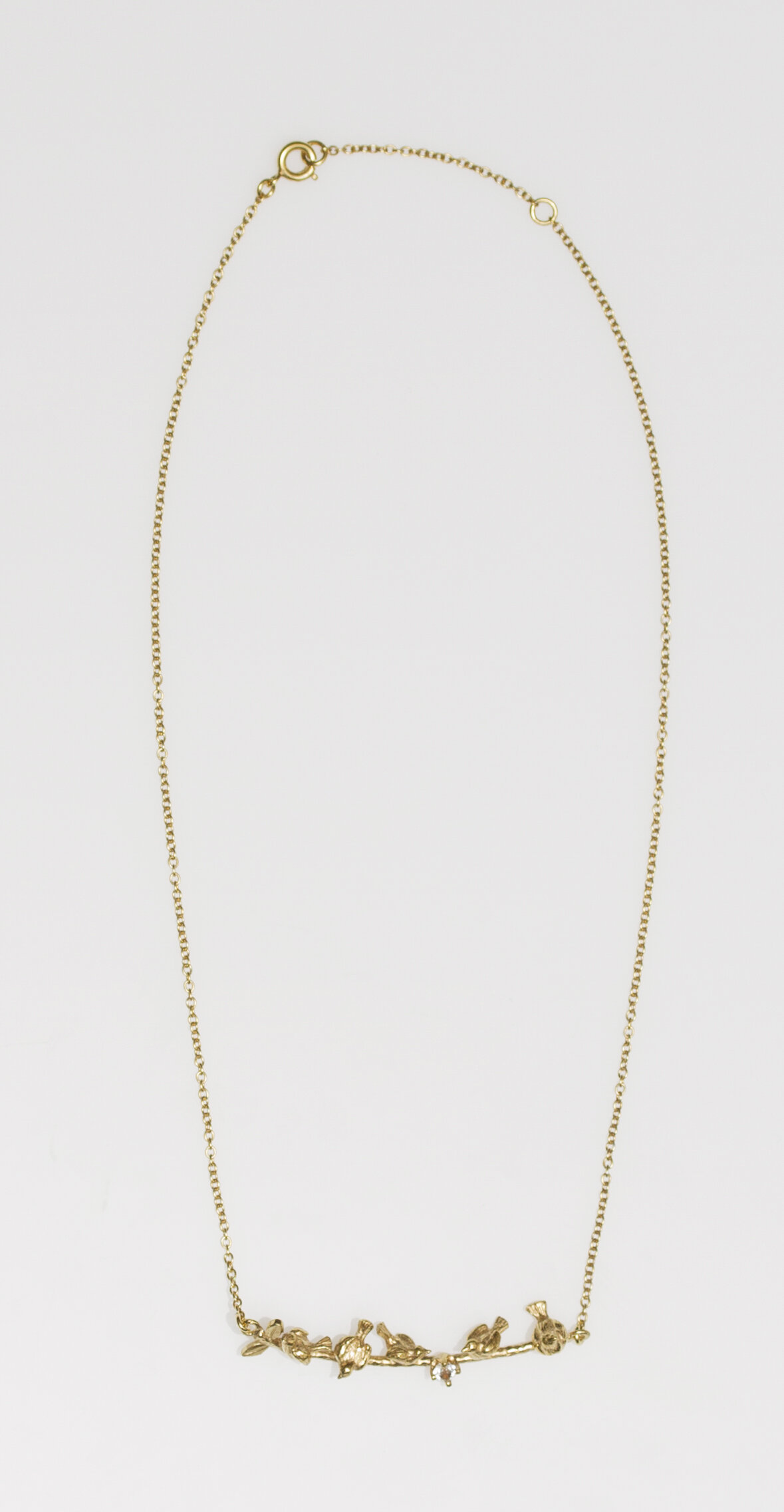 Collier branche oiseaux artisanal