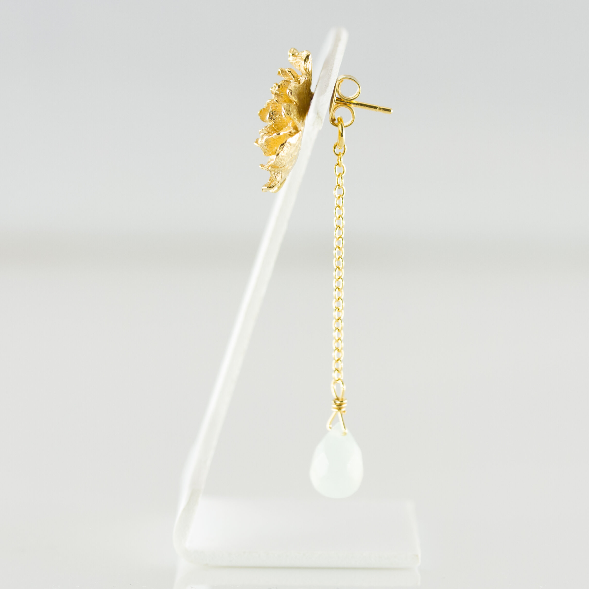 Boucles d'oreilles pivoines bijouterie paris
