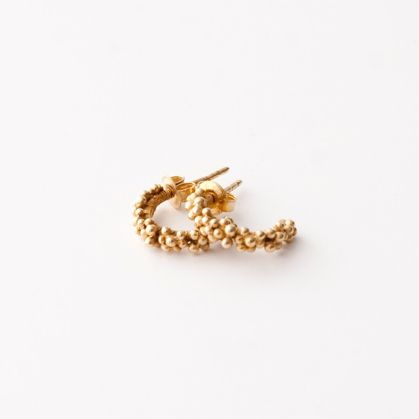 Boucles d'oreilles Fleurs Couronne demi-cercle or 18 carats ( or jaune, or gris, or blanc, or rose), argent 925 massif, vermeil (plaqué or) pour femmes