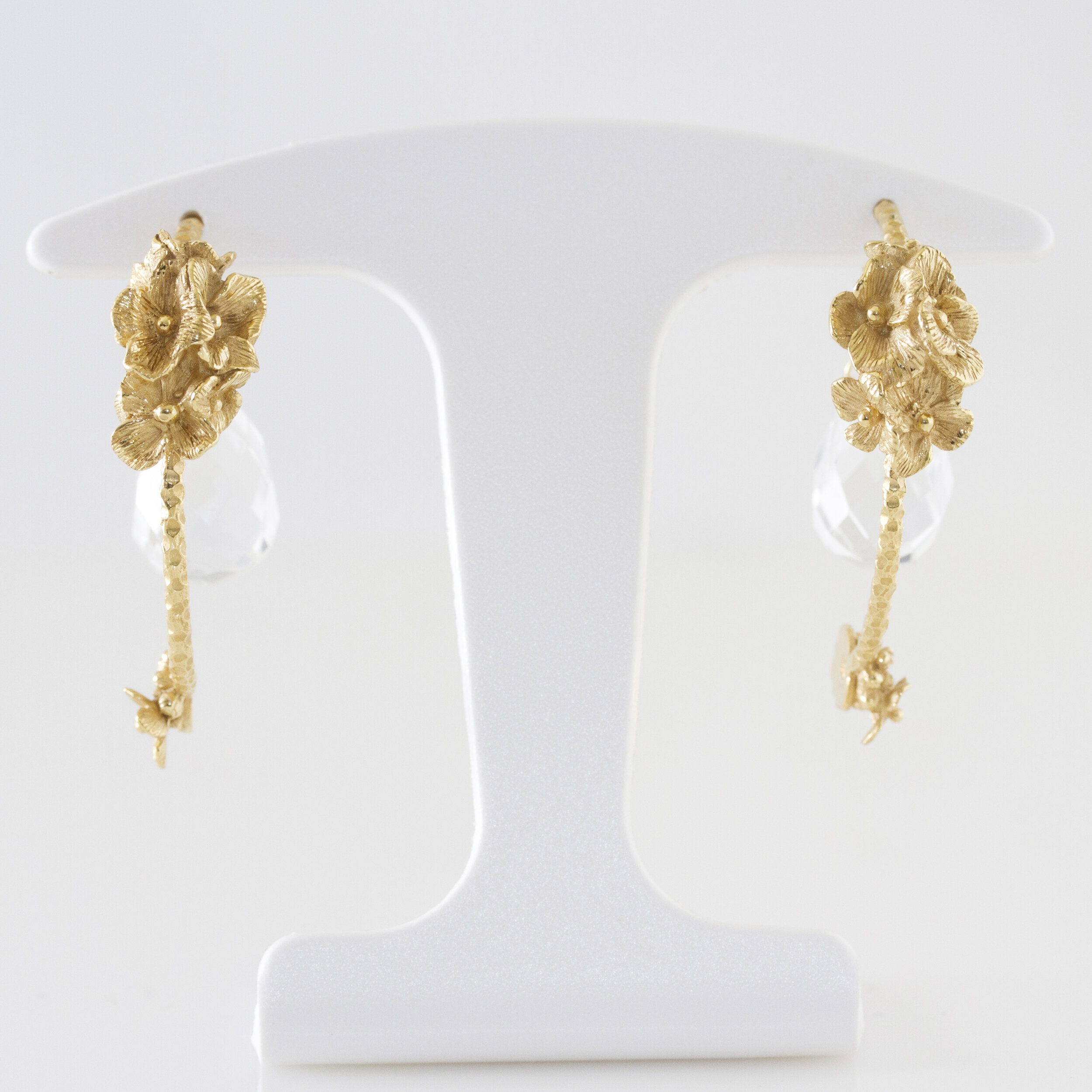 Earring hortensia for woman - La lueur de l'aube