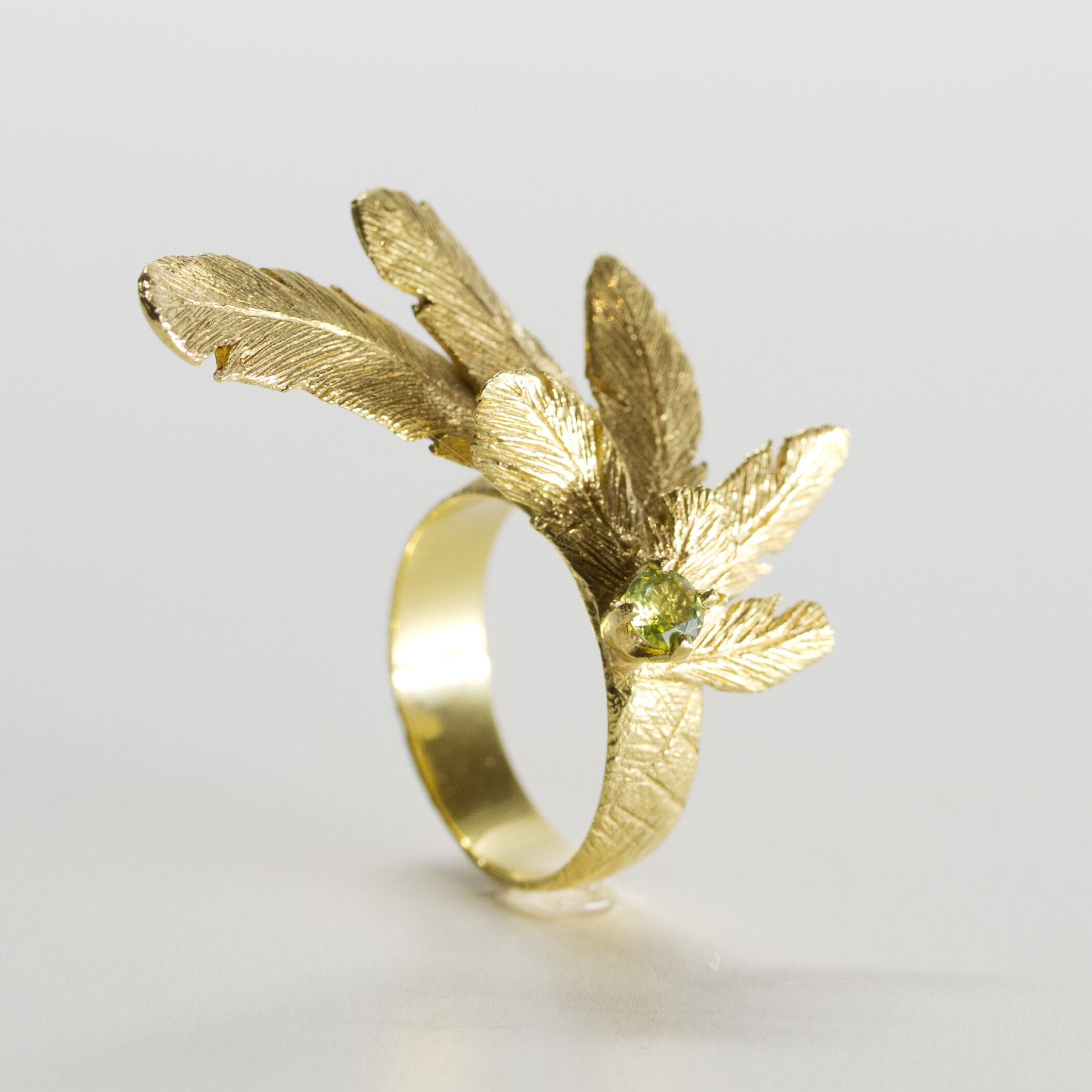 Bague plume artisanale made in France