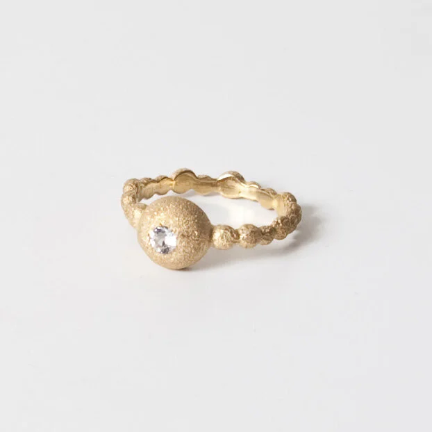Bague galet pierre précieuse artisan bijoutier paris