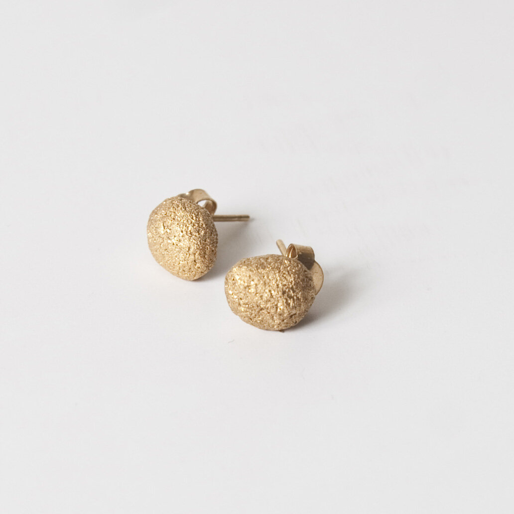 Boucles d'oreilles galet créateur parisien