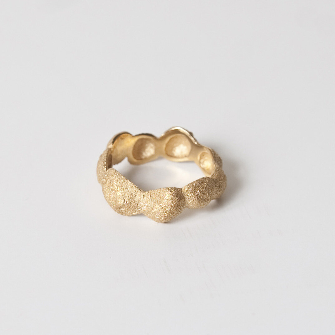 Bague galet pierre large