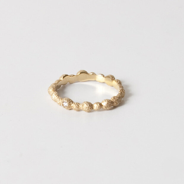 Bague galet fine or 18 carats ( or jaune, or gris, or blanc, or rose), argent 925 massif, vermeil (plaqué or) pour femmes