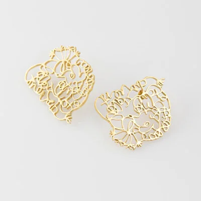Boucles d'oreilles à motifs artisanales - La lueur de l'aube