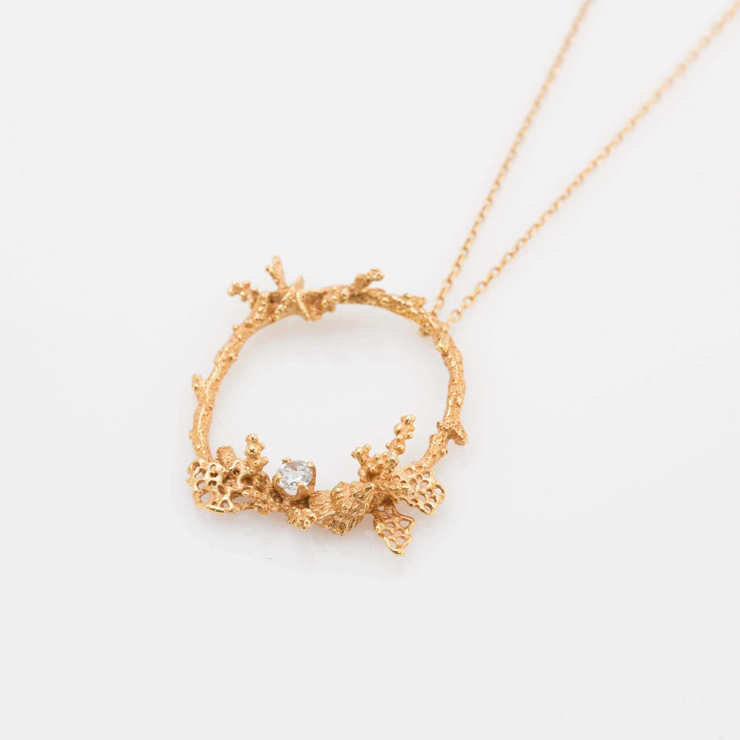 Collier pendentif texture corail ovale or 18 carats ( or jaune, or gris, or blanc, or rose), argent 925 massif, vermeil (plaqué or) pour femmes