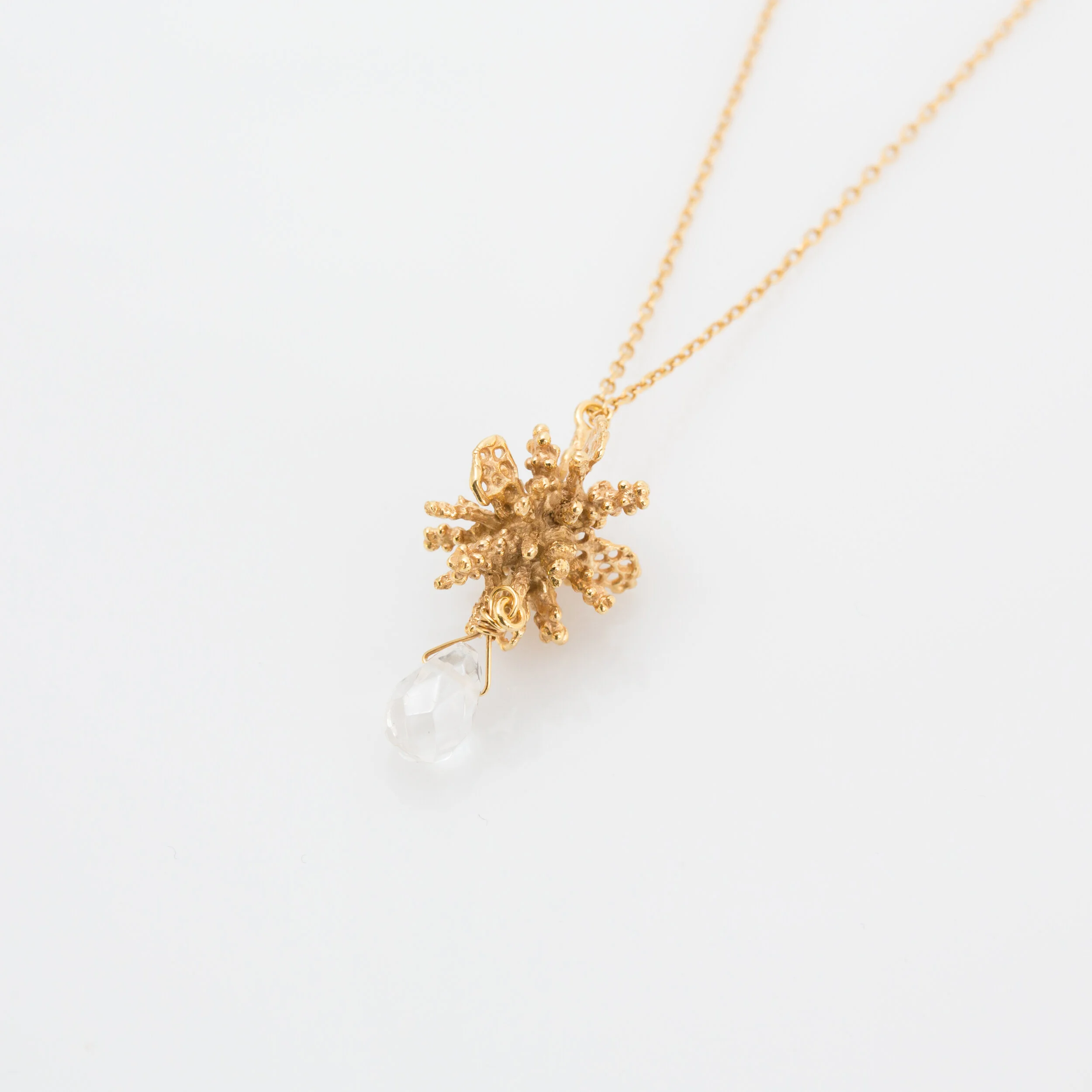 Collier texture corail or 18 carats ( or jaune, or gris, or blanc, or rose), argent 925 massif, vermeil (plaqué or) pour femmes