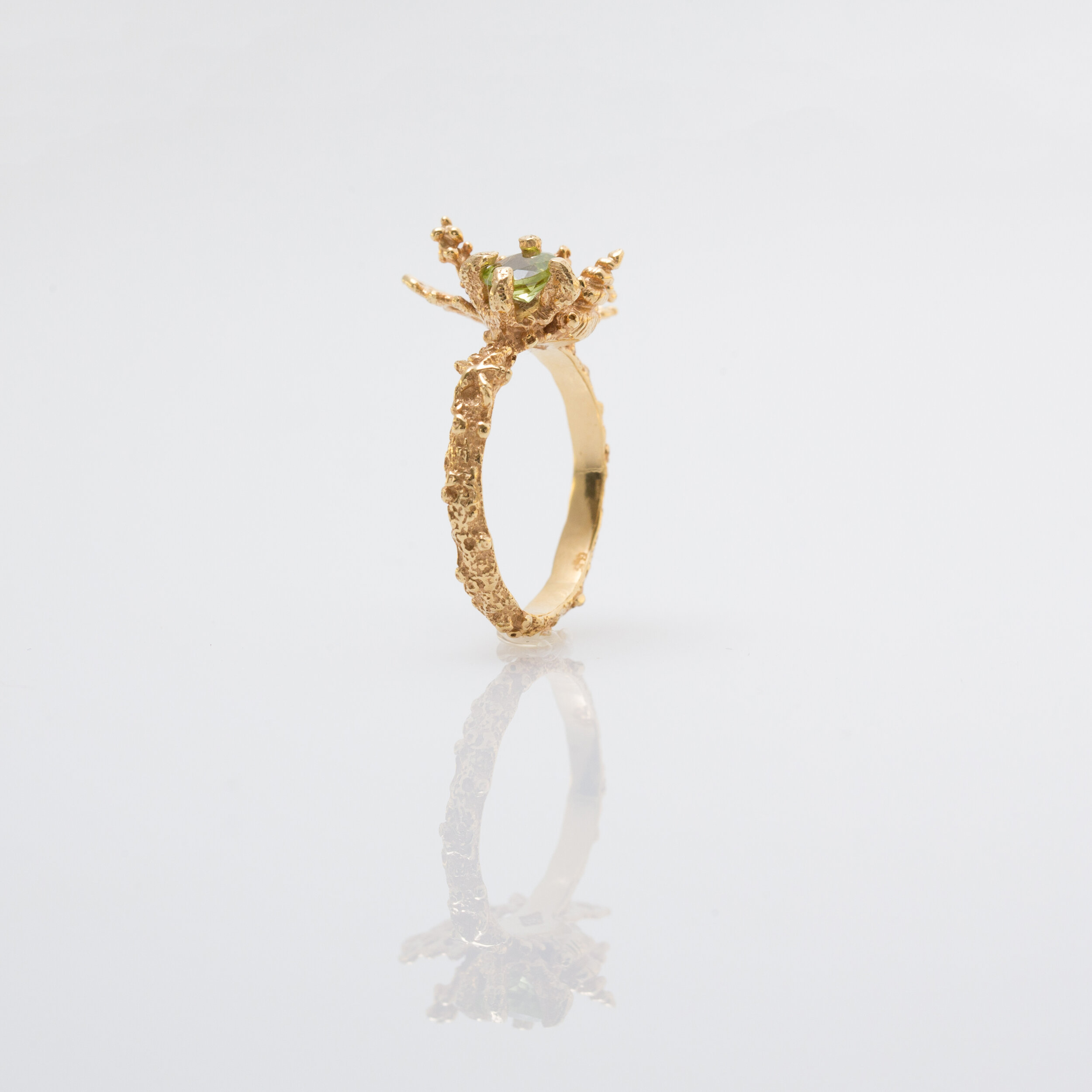 Bague texture corail "dans la mer" orginale