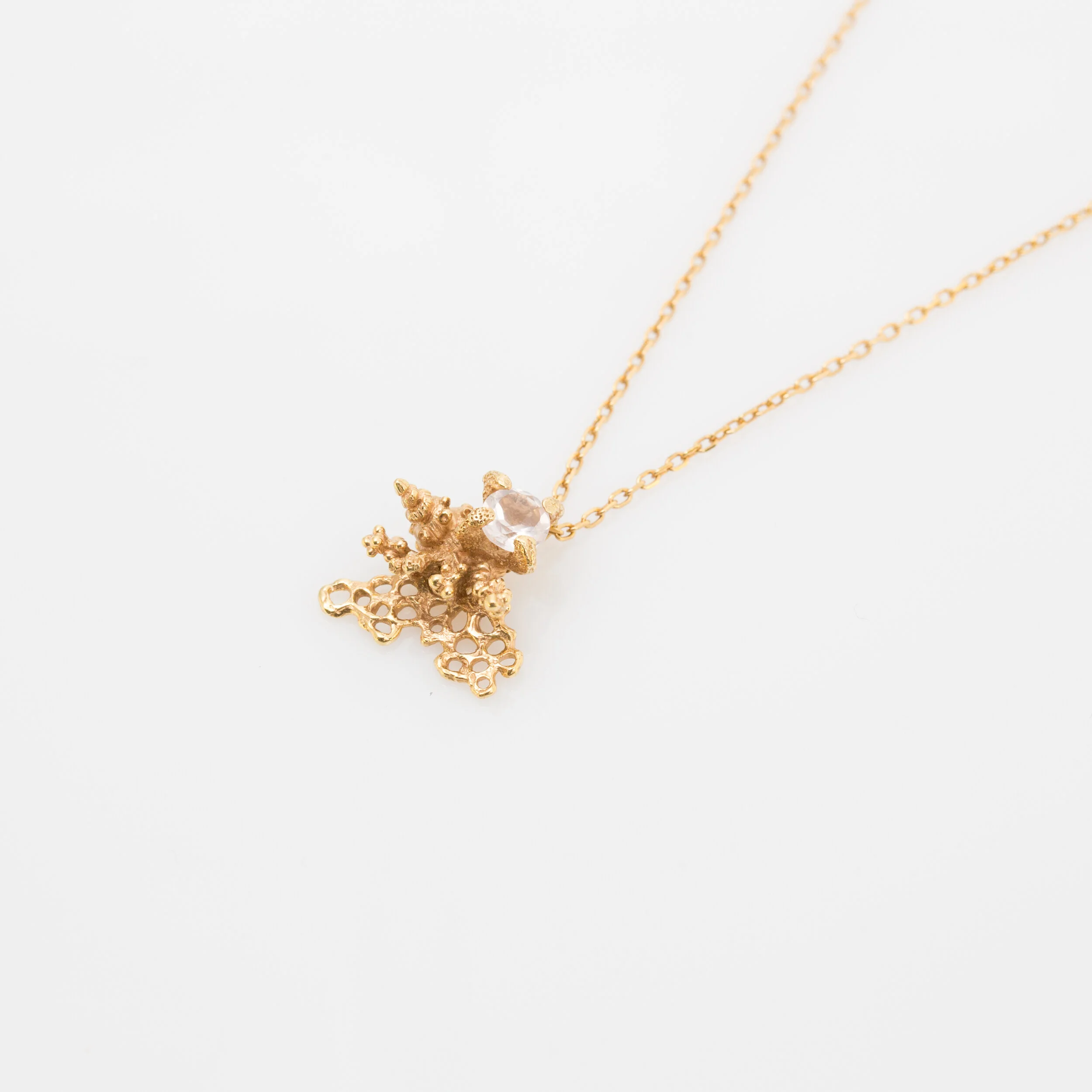 Collier pendentif texture corail triangle or 18 carats ( or jaune, or gris, or blanc, or rose), argent 925 massif, vermeil (plaqué or) pour femmes