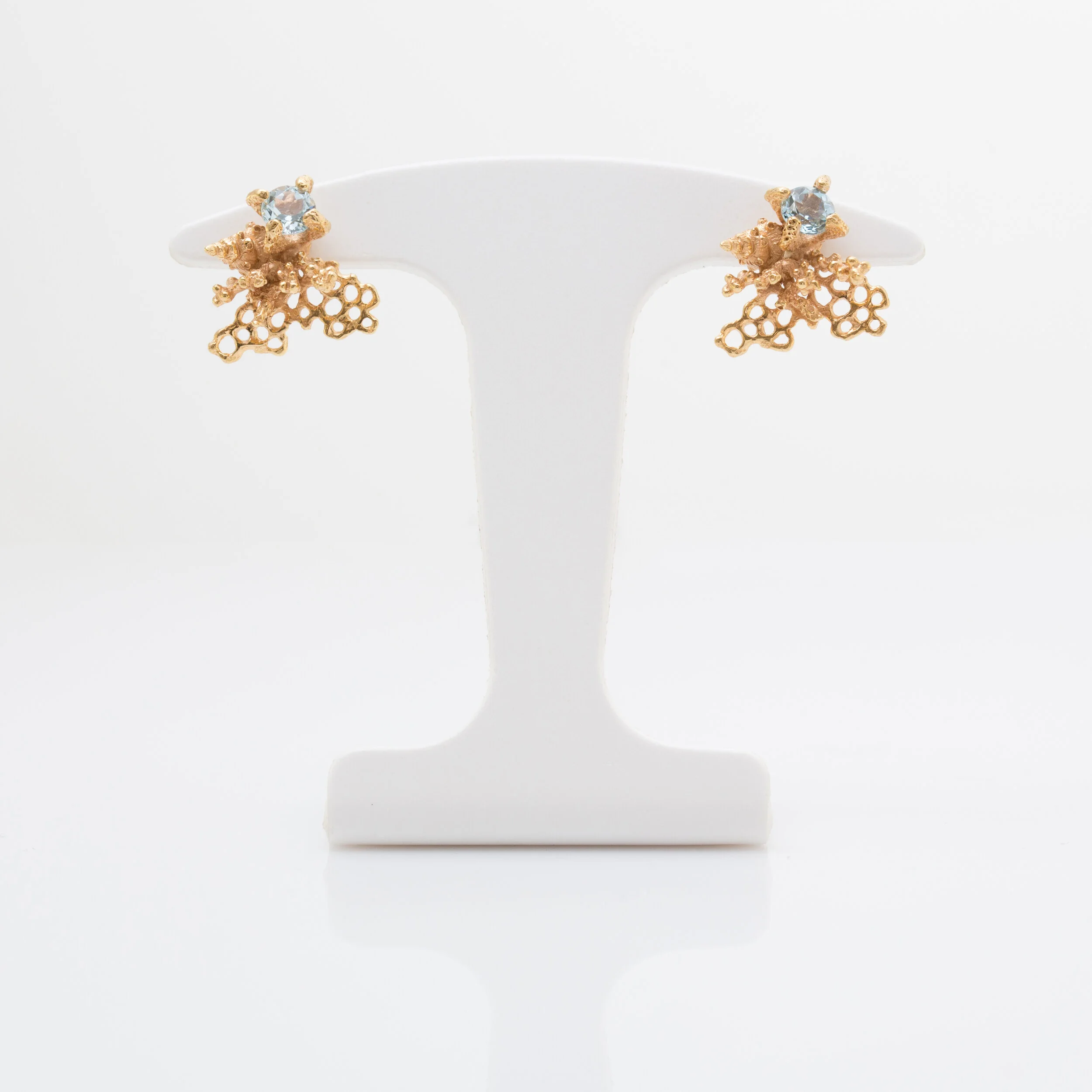 Boucles d'oreilles texture corail triangle ( or jaune, or gris, or blanc, or rose), argent 925 massif, vermeil (plaqué or) pour femmes