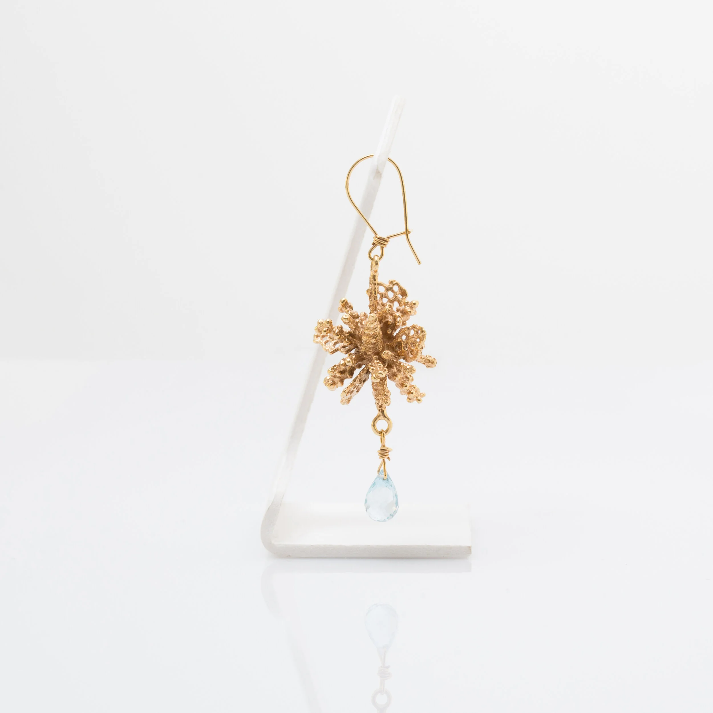 Boucles d'Oreilles texture corail originales pour femmes