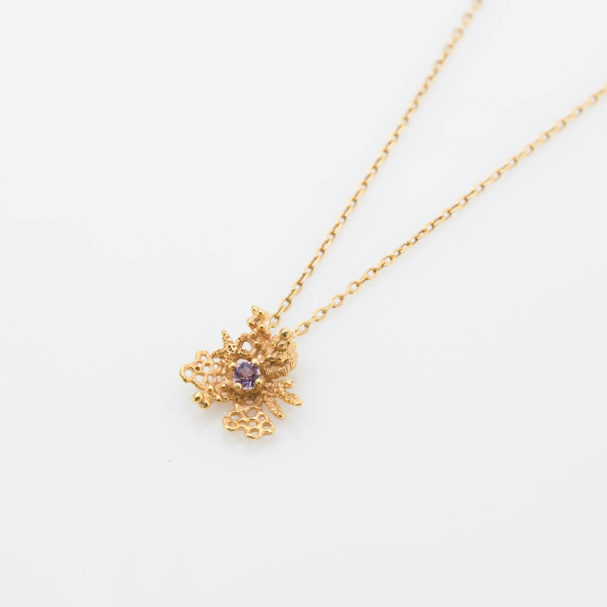 Collier pendentif texture corail or 18 carats ( or jaune, or gris, or blanc, or rose), argent 925 massif, vermeil (plaqué or) pour femmes