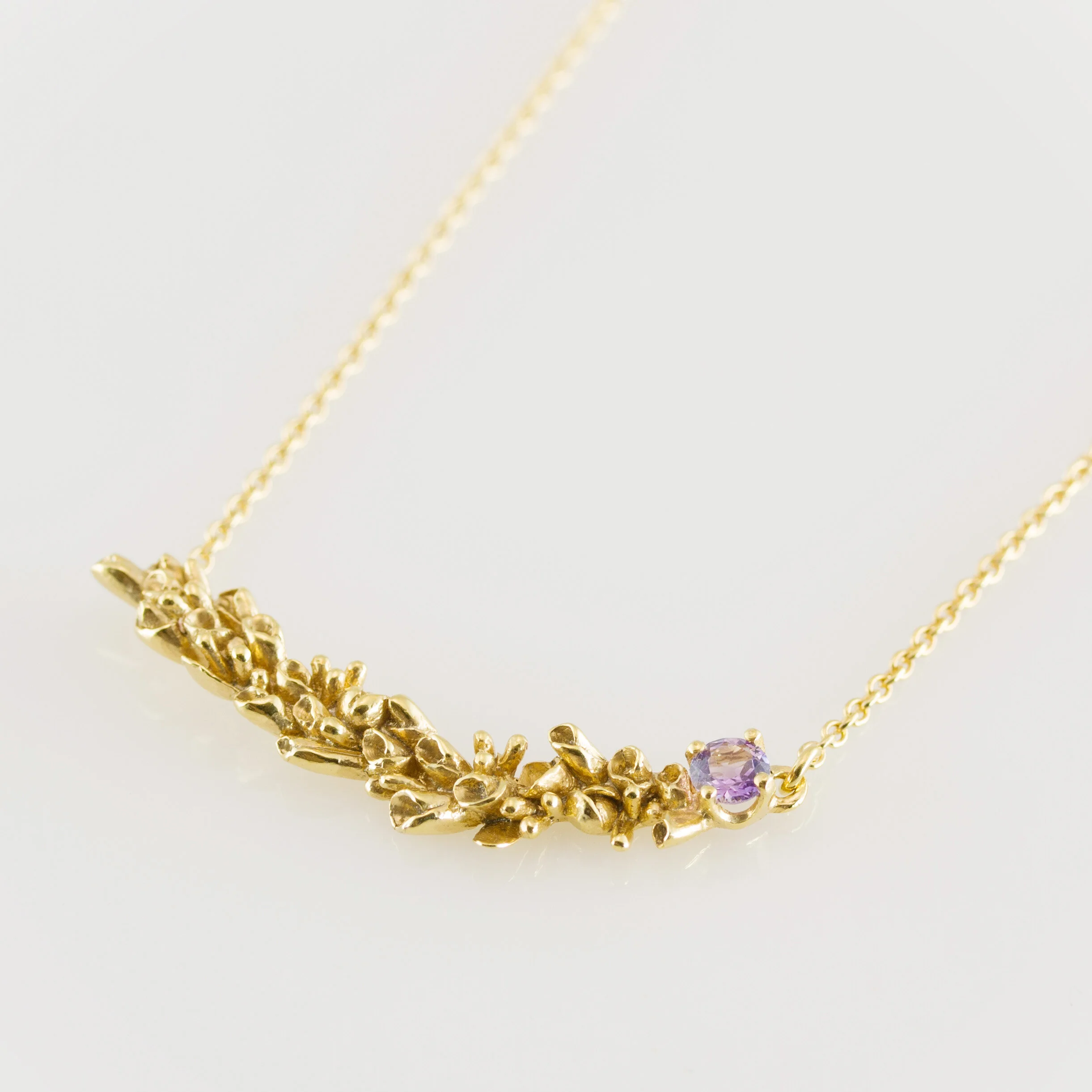 Collier Bourgeons barre paris or 18k ( or jaune, or gris, or blanc, or rose), argent sterling 925, vermeil (plaqué or)