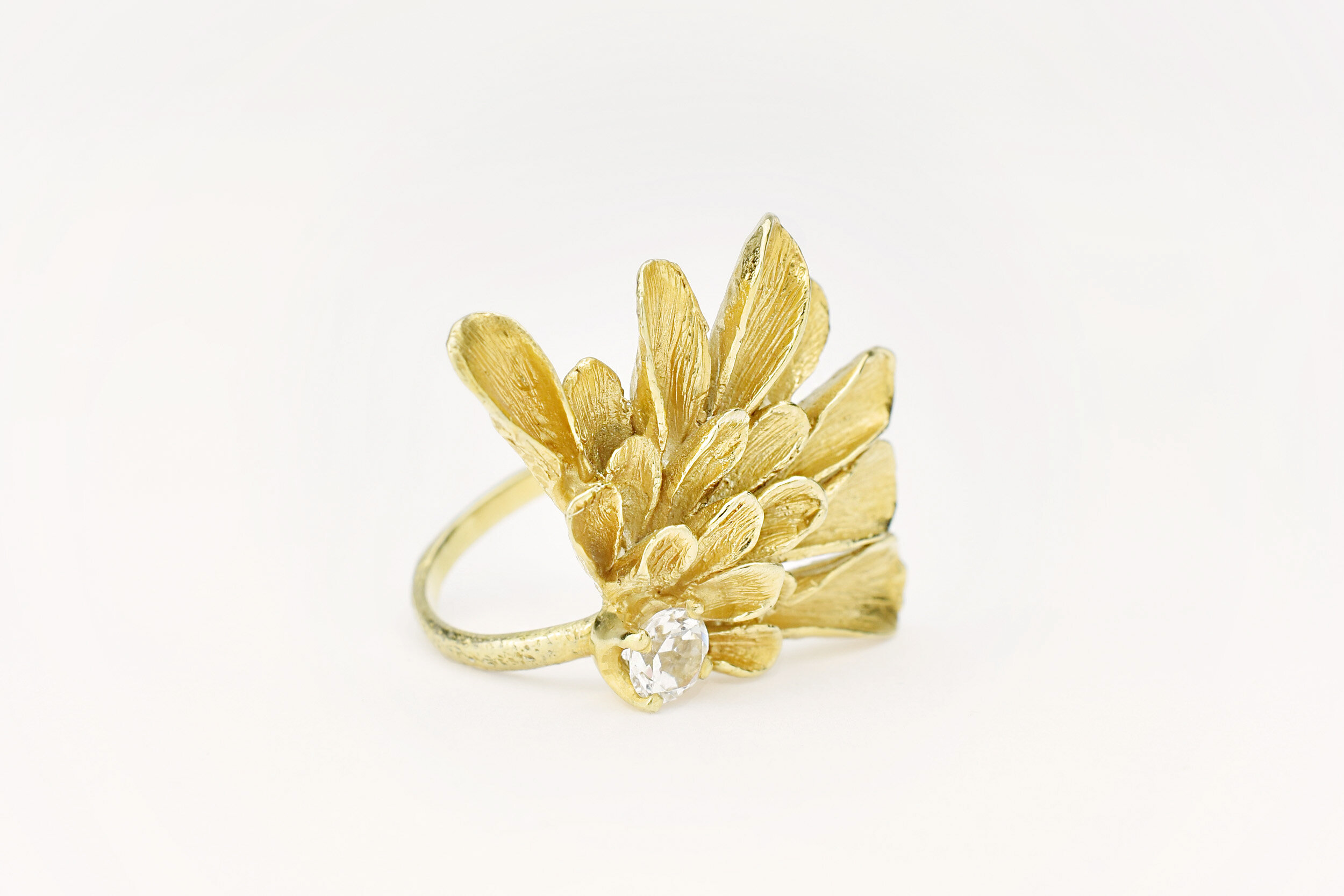 Bague Dahlia bijoutier joaillier or 18k ( or jaune, or gris, or blanc, or rose), argent sterling 925, vermeil (plaqué or)