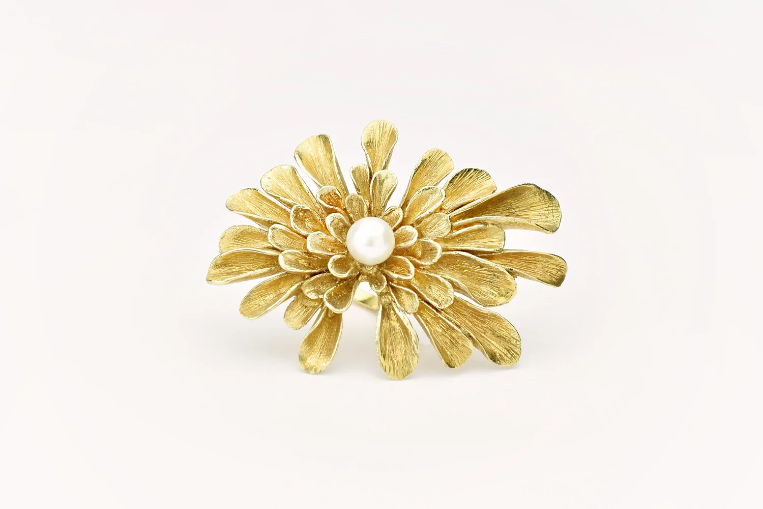 Bague Fleur En Argent 925 Et Plaqué Or 14k Avec Apatite - Neuf Sans Emballage