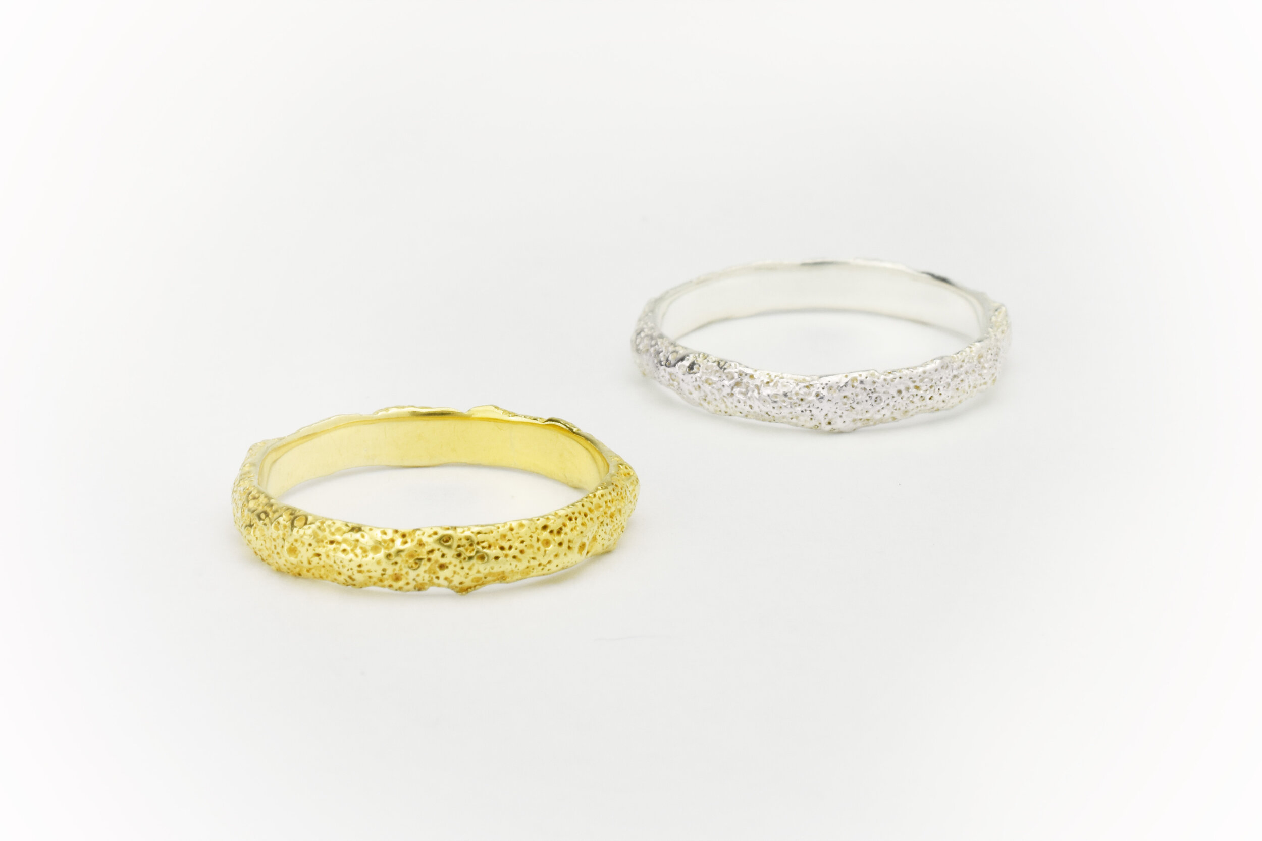 Bague de créateur Paris argent 925 or 18k