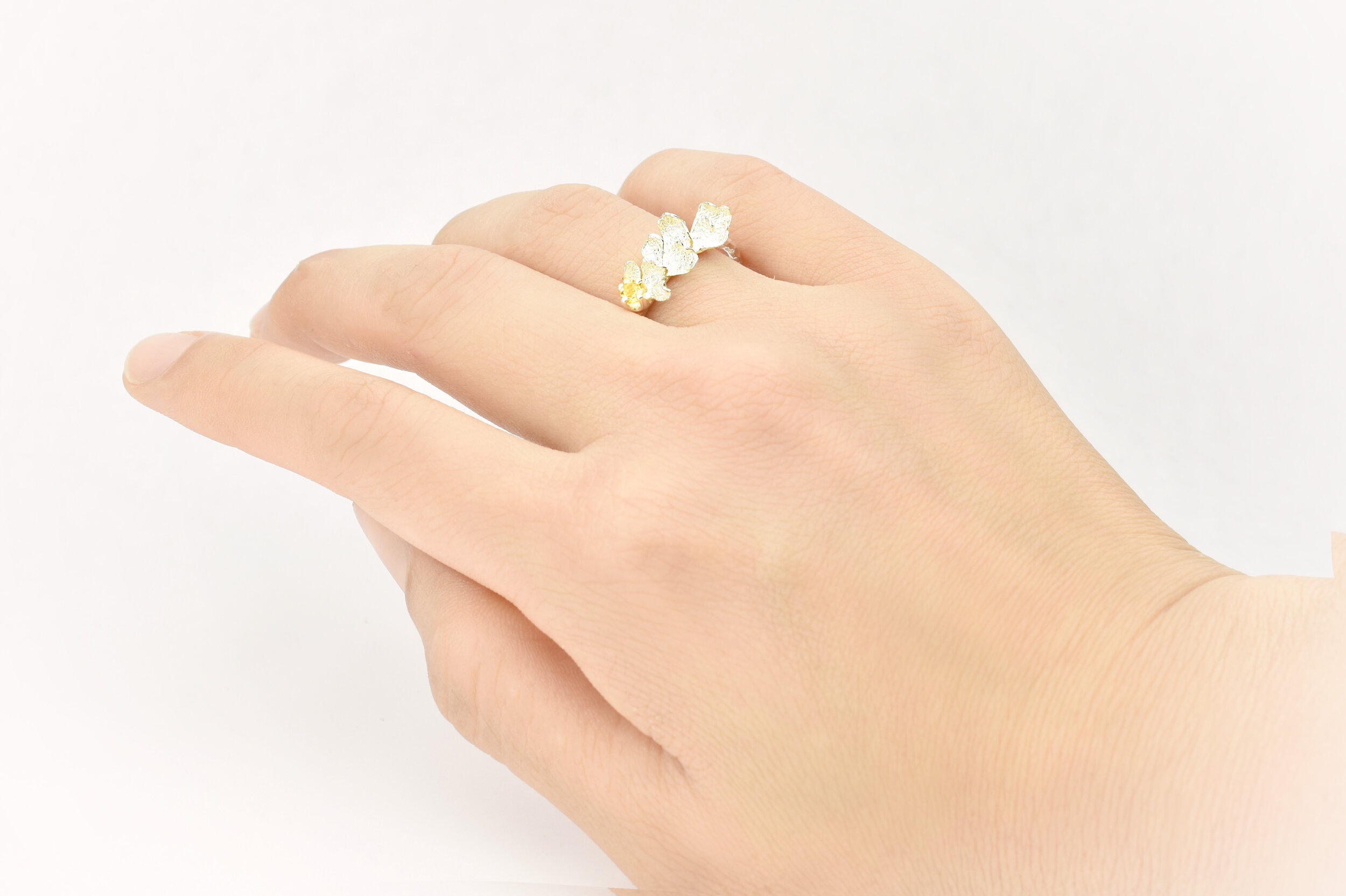 Bague pivoine fine joaillerie
