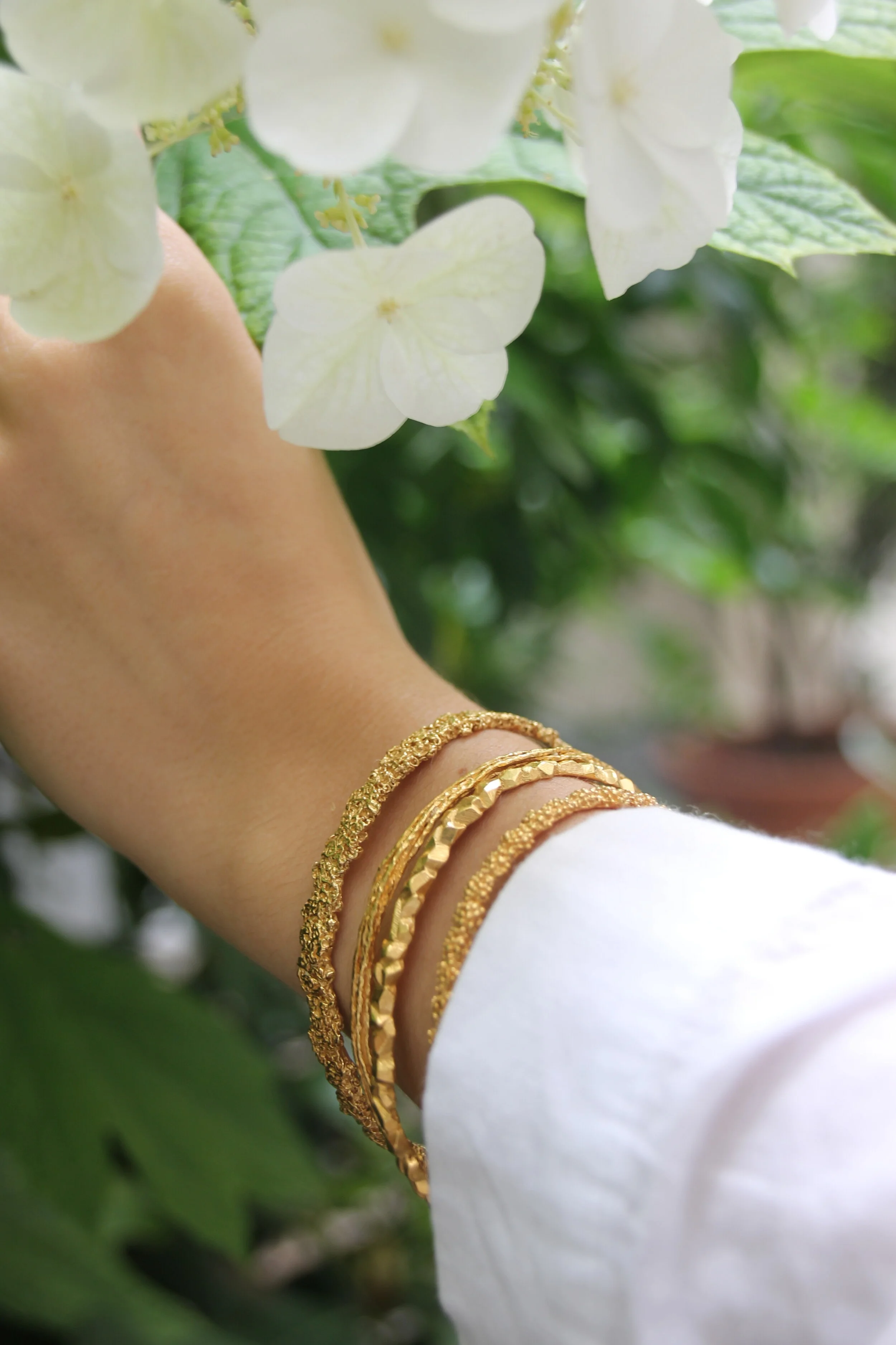 Bracelet texture lierre fabriquée en France