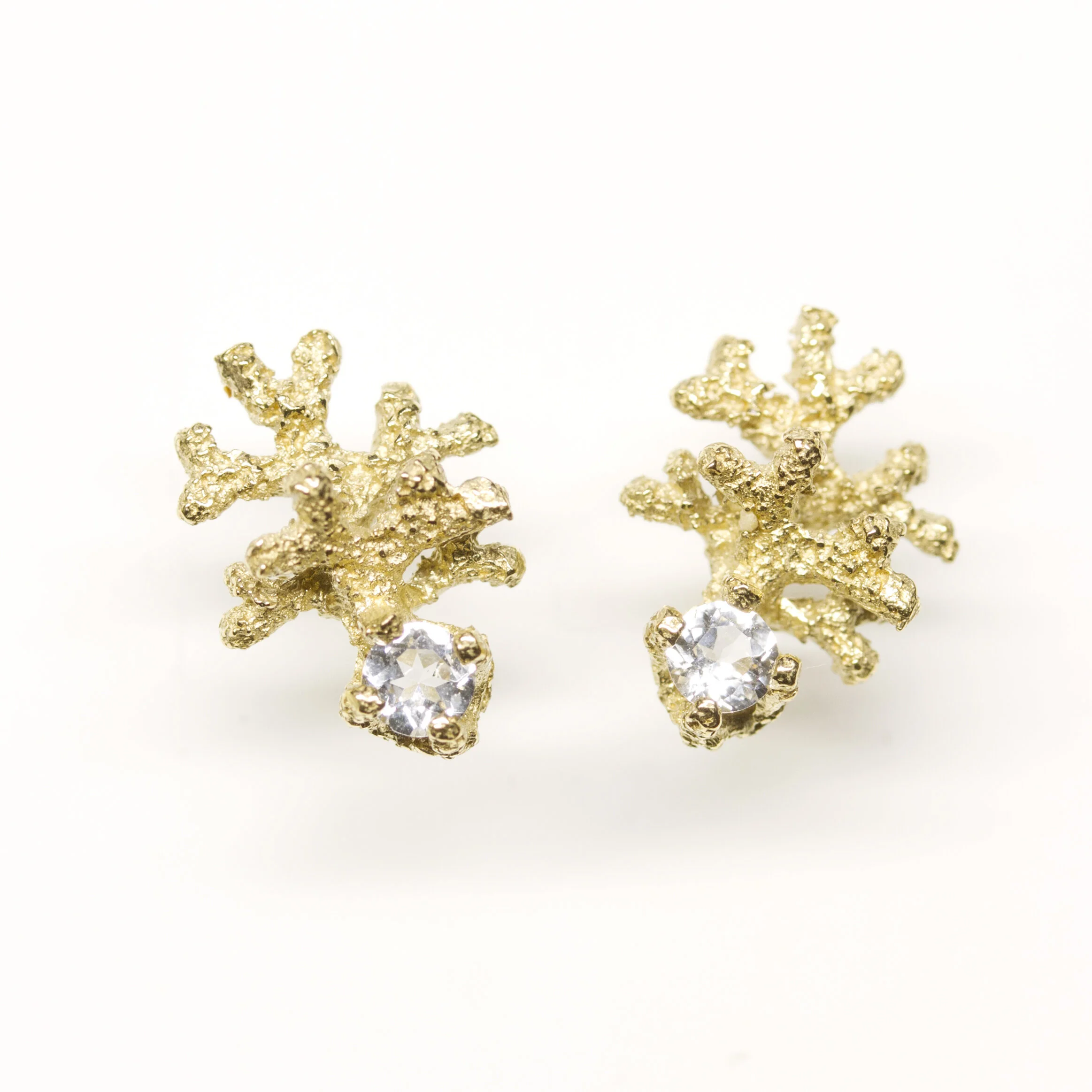 Boucles d'oreille flocons de neige or 18 carats ( or jaune, or gris, or blanc, or rose), argent 925 massif, vermeil (plaqué or) pour femmes
