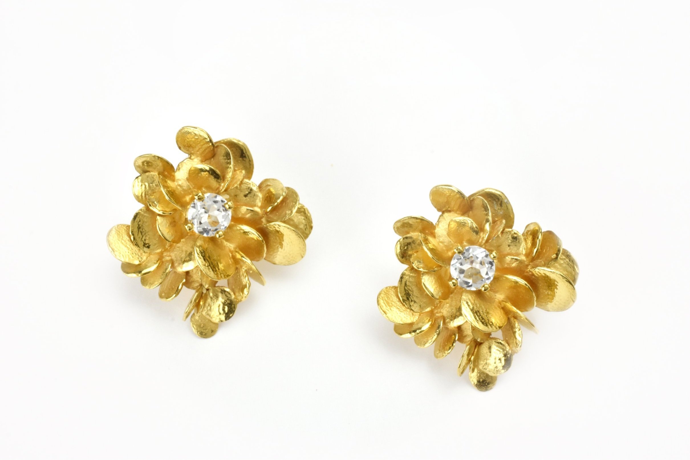 Earrings with fine stone from the collection "Succulente" - La lueur de l'aube