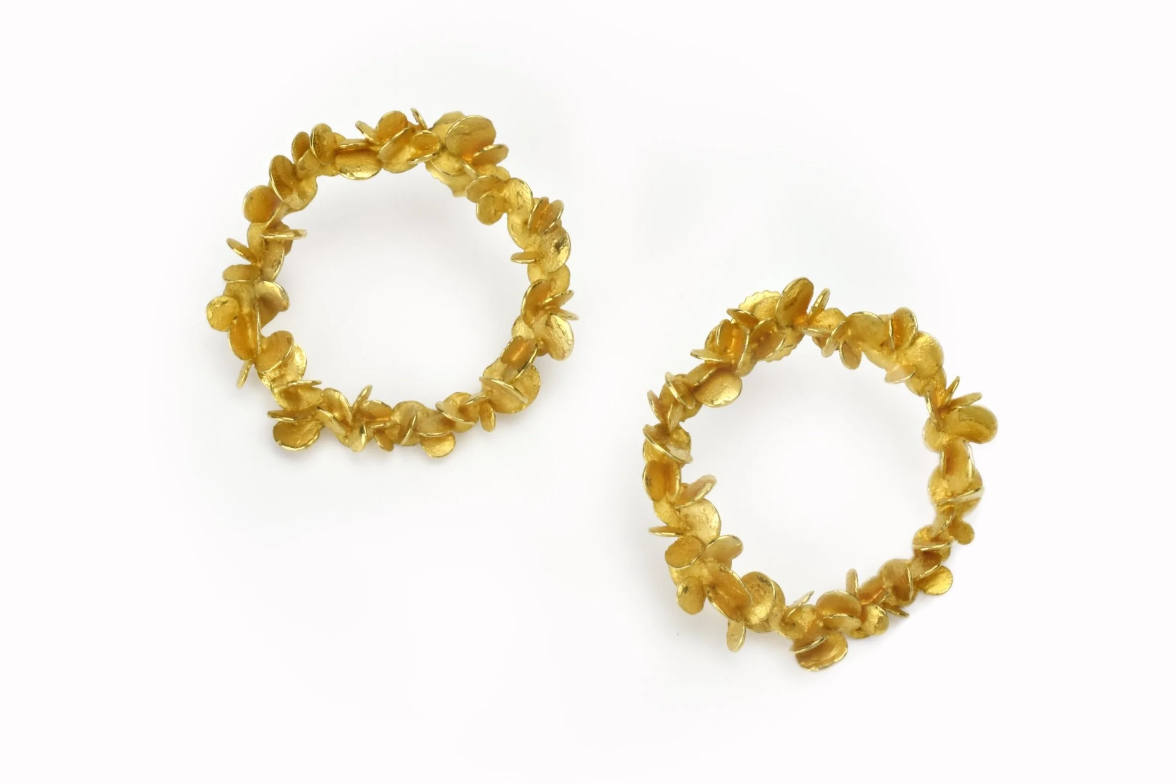 Succulente | round earrings |  boucles d'oreilles rondes