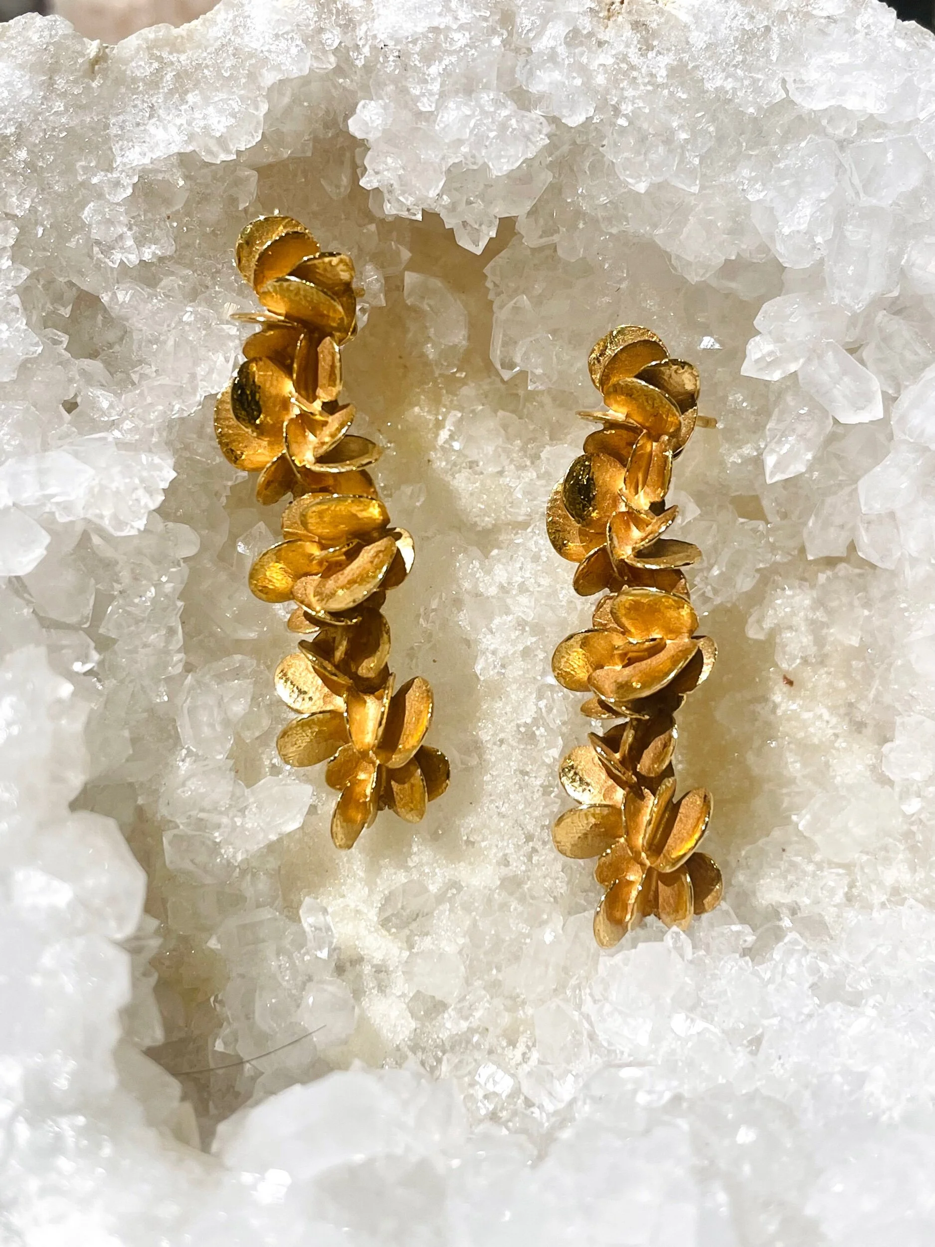 Boucles d'oreilles barrettes "Succulente" - La lueur de l'aube