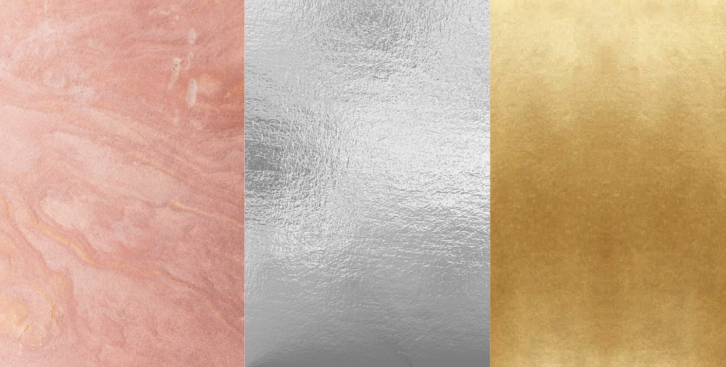 L’or jaune, rose et gris