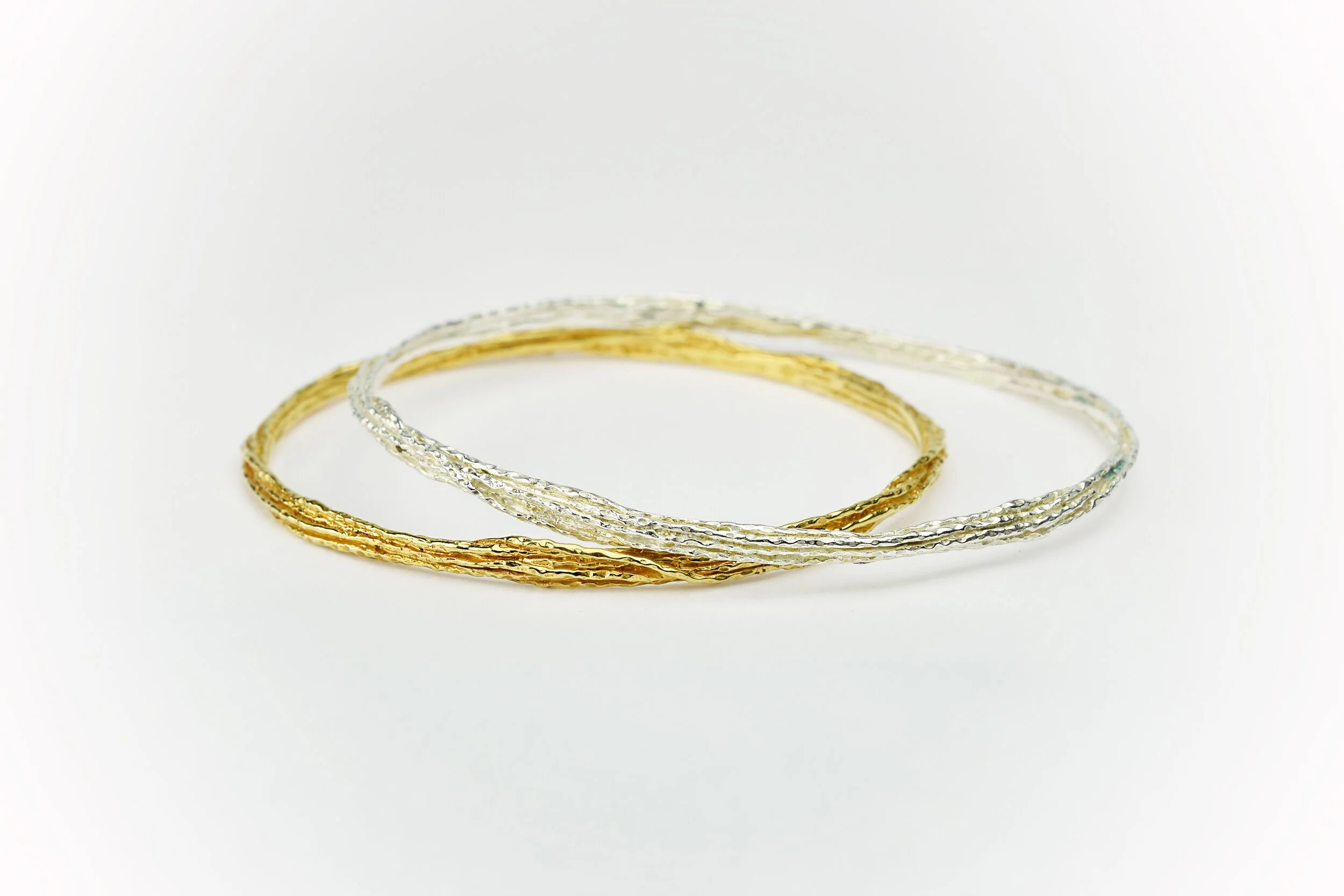Bracelet jonc fin artisanal - La lueur de l'aube
