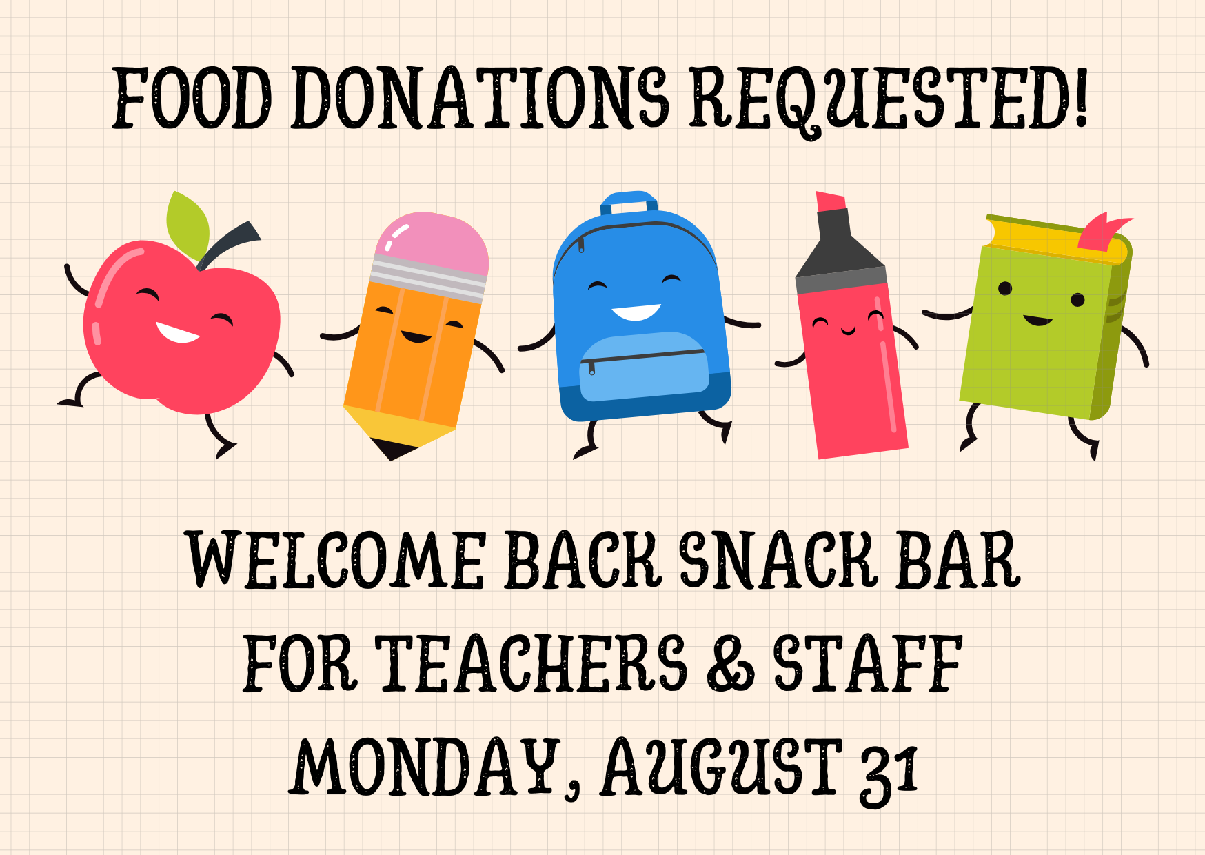 Back to School Snack Bar for Teachers
