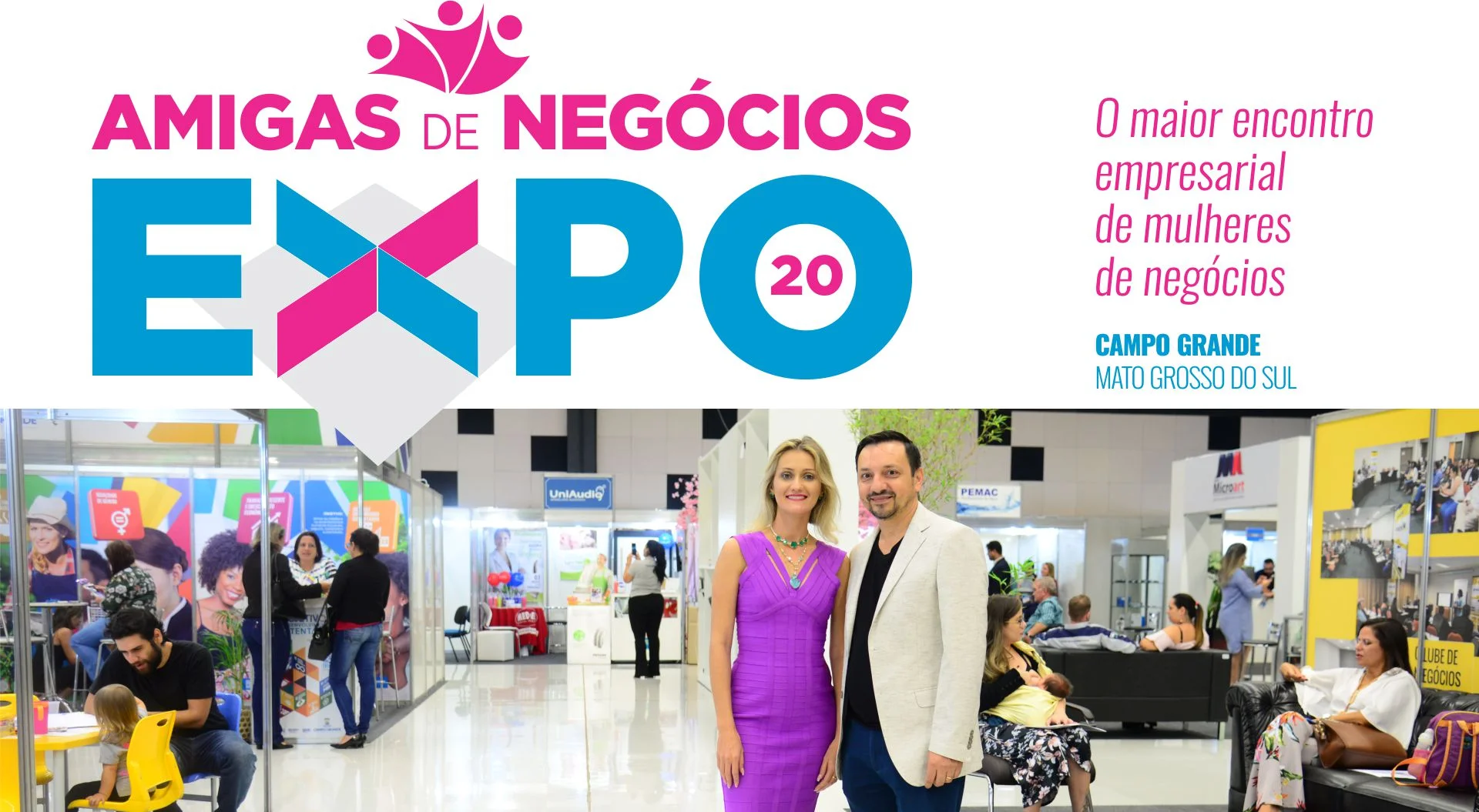 Organizadores da Expo Amigas de Negócios, Noêmia Frazão e Washington Sanches