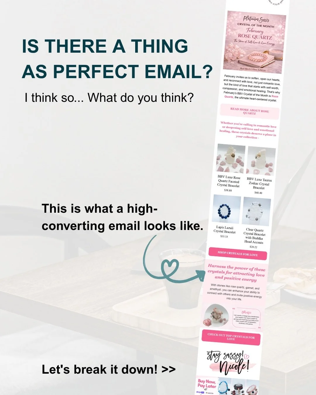 Do you think there&rsquo;s such thing as a perfect email? 🤷🏻&zwj;♀️

A perfect email is not just pretty but it&rsquo;s high converting that brings in sales. 

But how do you write one?? 😍

Let&rsquo;s break it down. Perfect email &mdash;
1. Is sim