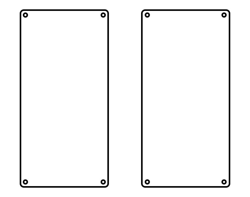 schémas de 2 panneaux effaçables PLUME chacun fait 2m par 1m et pèse seulement 6kg