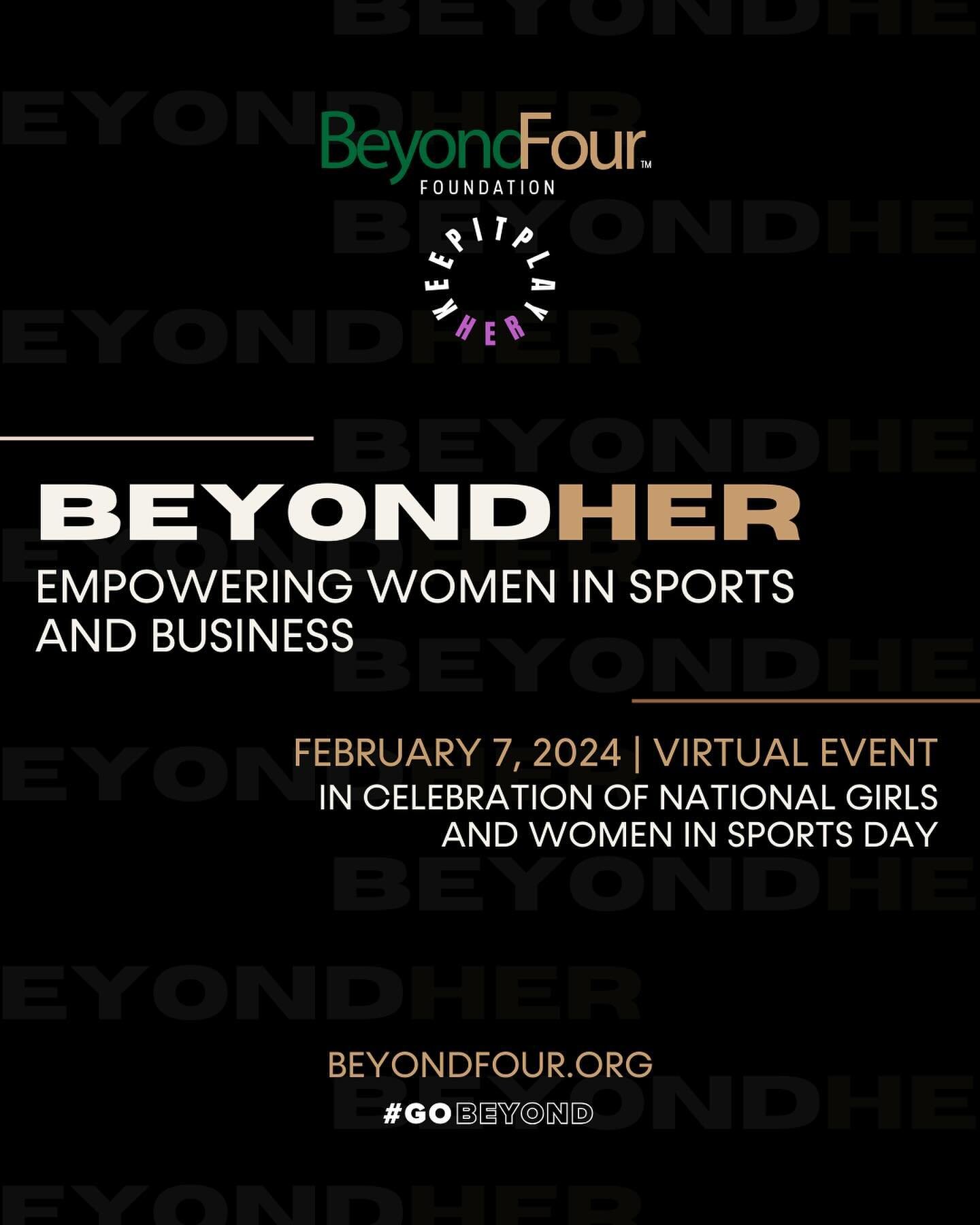 TOMORROW IS THE DAY! Grab your lunch and join us as we #GoBeyond To discuss, impact and empower women in sports and business. Don&rsquo;t miss your chance to learn from industry leaders and experts and get some of your questions answered. Register at