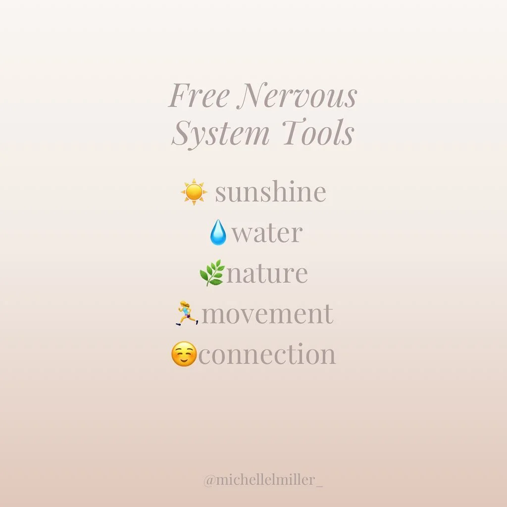 Always available✨
☀️ sunshine
💧water
🌿nature
🏃&zwj;♀️movement
☺️connection
#nervoussystem regulation #nervoussystem resilience #mindfulleadership #leadershipcoach #itstartswitharegulatednervoussystem #itstartshere
