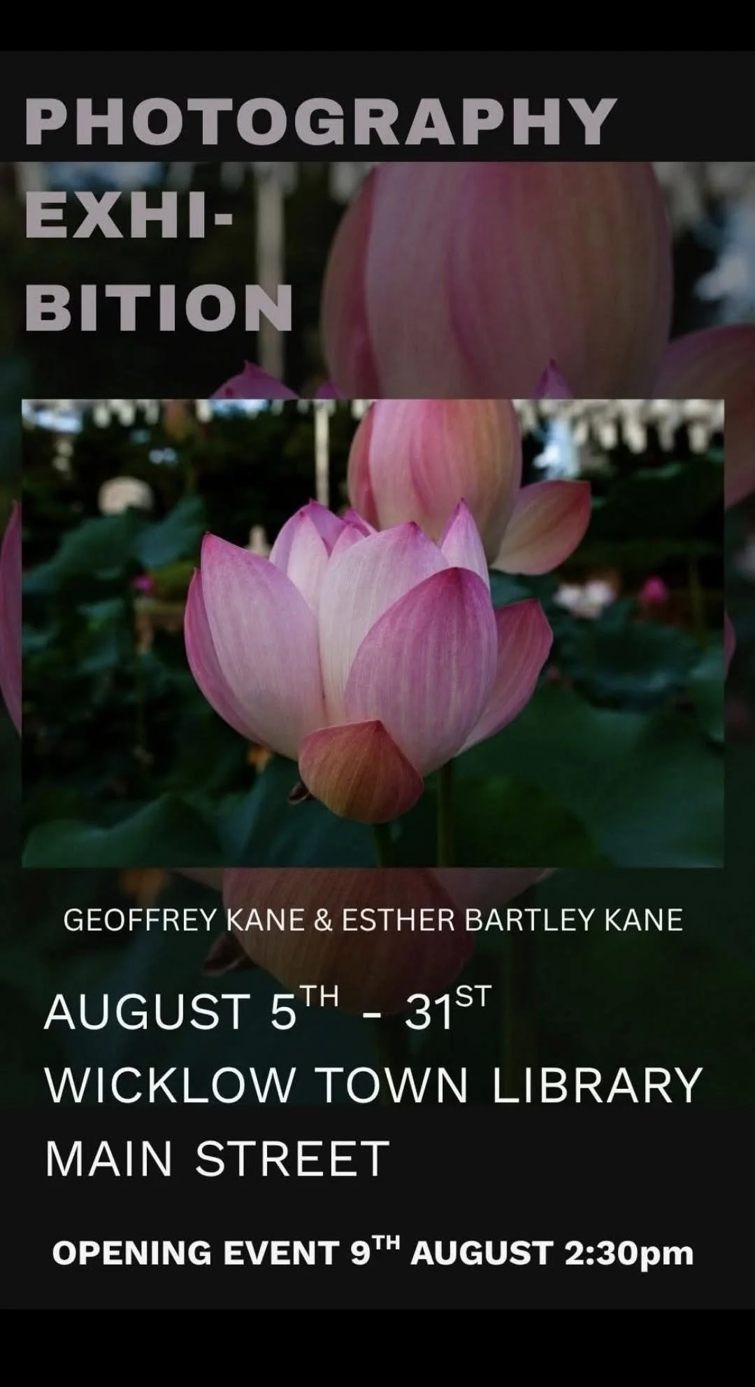 Photography Exhibition with Geoffrey and Esther Bartley Kane at Wicklow Library