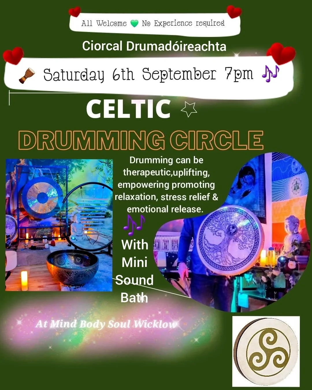 Celtic Drumming Circle at Mind Body Soul Wicklow